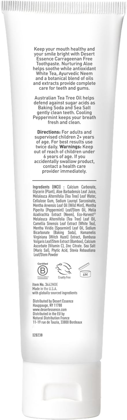 Desert Essence carrageenan free toothpaste lifestyle setting