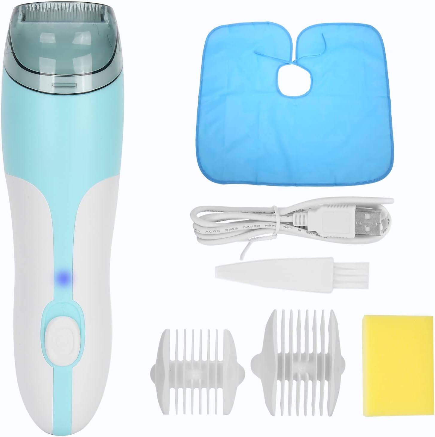 Agatige baby hair clipper front view with vacuum
