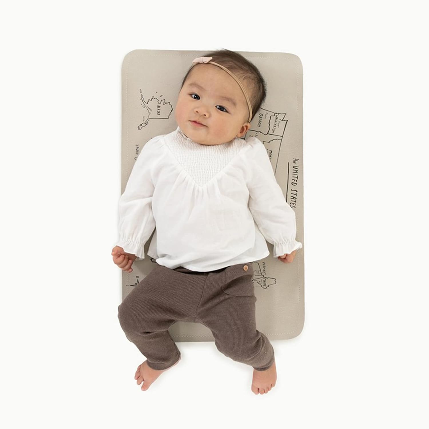Gathre Micro Baby Changing Mat folded view vegan leather