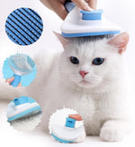 JRKOETY dog and cat de-shedding tool highlighting the gentle stainless steel pins layout