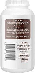 Applying horse dry shampoo to prevent rain rot