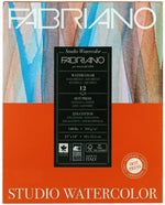Artist painting on Fabriano hot press paper