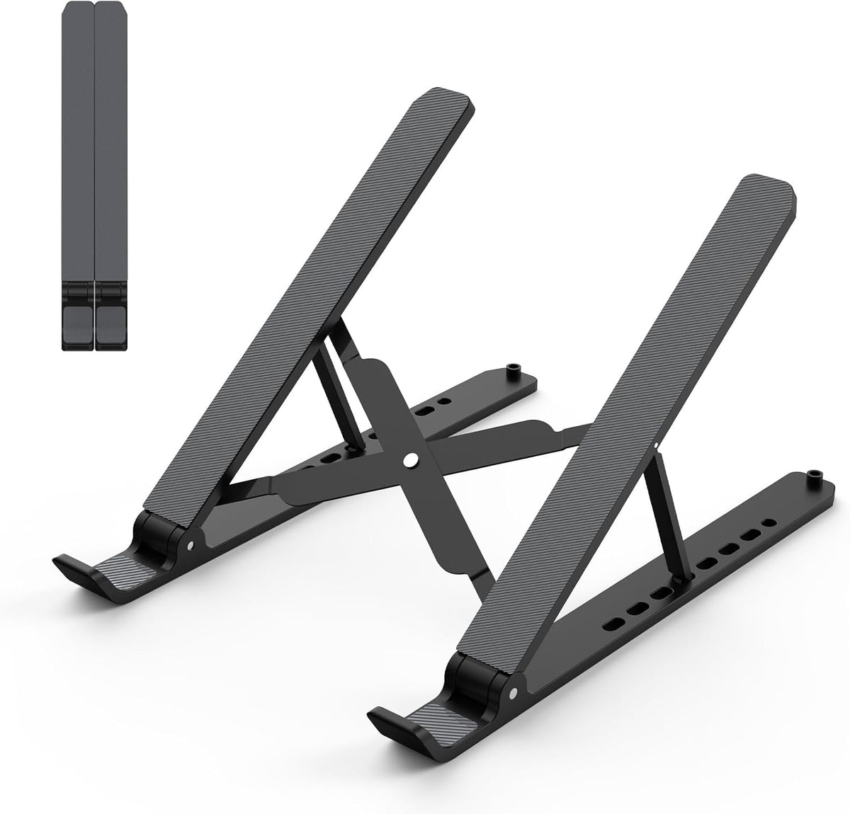 Tonmom adjustable laptop stand front view for desk setup