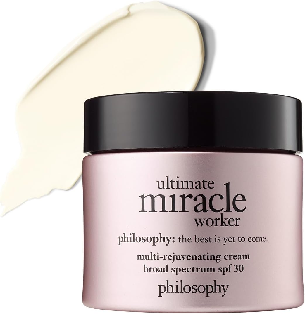 Philosophy Ultimate Miracle Worker Multi Rejuvenating Face Moisturizer Cream front view anti aging daily treatment