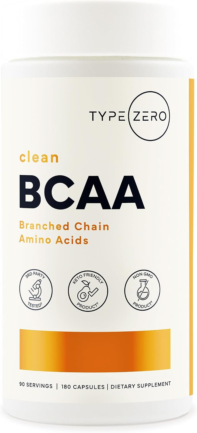 Type Zero BCAA 180 Capsules front view bottle
