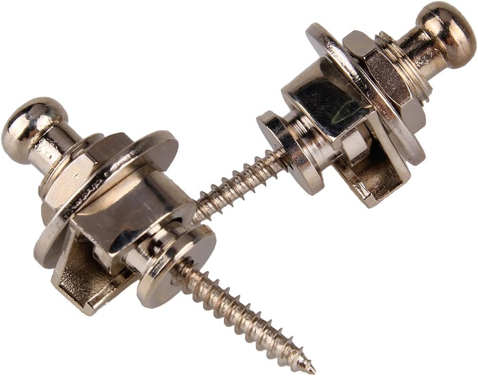 Chrome plated copper strap buttons for electric guitar