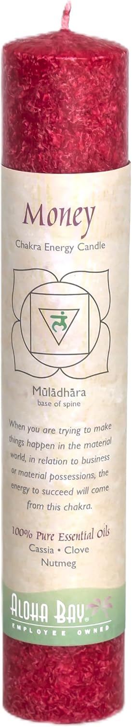 Aloha Bay Sahasrara crown chakra candle packaging detail