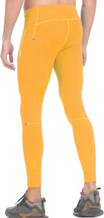 PIQIDIG athletic compression pants side profile showing stretch