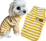 Turtleneck Dog Shirt Cute Doggie Embroidery Super Soft Dog Sweatshirt Stretchy Striped Puppy Pullover for Cats Small Medium Large Dogs (X-Large, Brown Striped) - Image 9