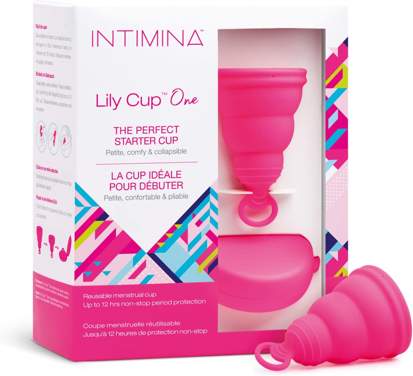 Intimina Lily Cup One – The Collapsible Menstrual Cup for Beginners, Teen Menstrual Cup, First Time User - Image 1