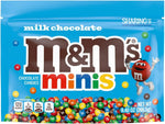 M&M'S Minis bulk summer candy poured out for baking ingredients visualization.