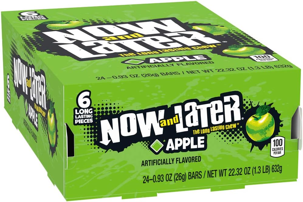 Now and Later Candy, Watermelon Flavor, 0.93 Ounce Bars (Pack Of 24) - Image 10