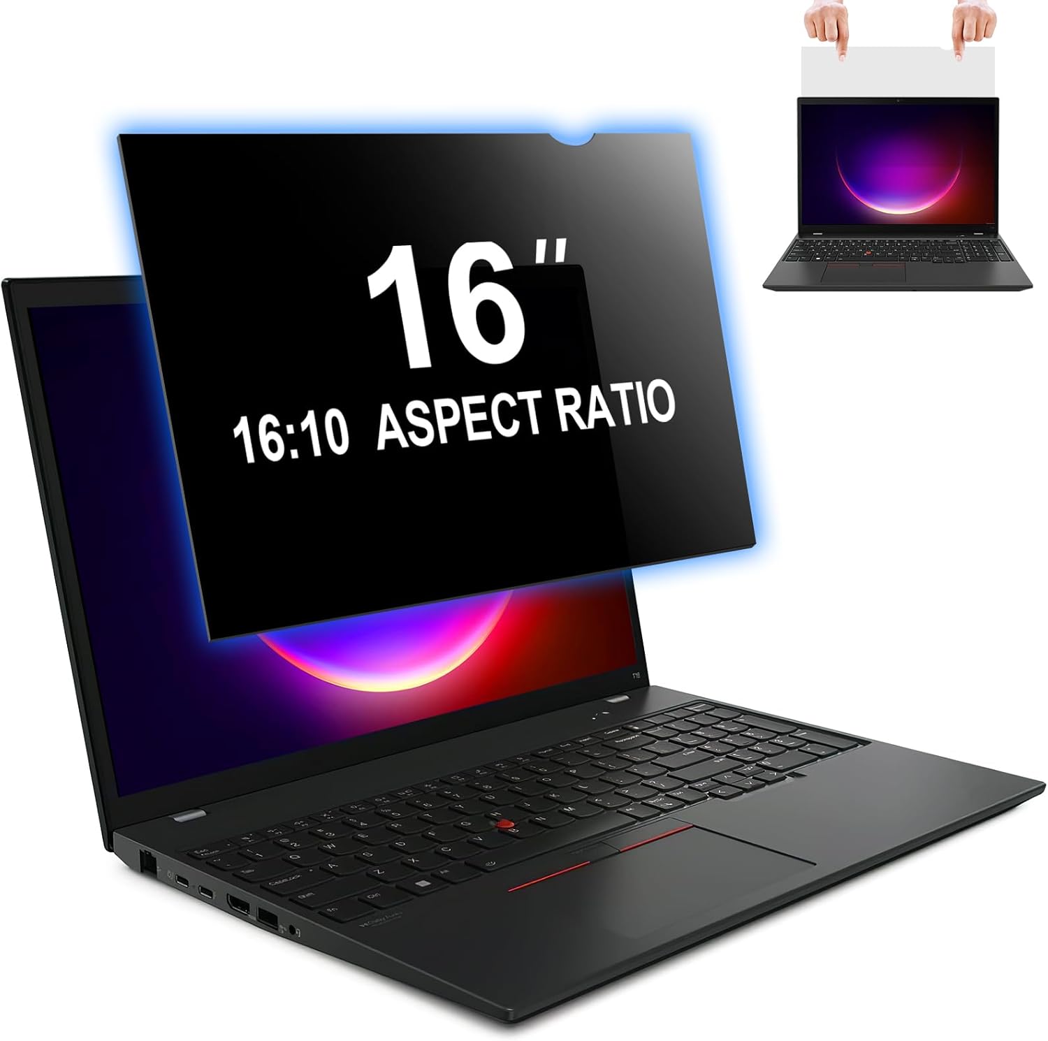 Magicmoon 16 inch privacy filter screen protector front view