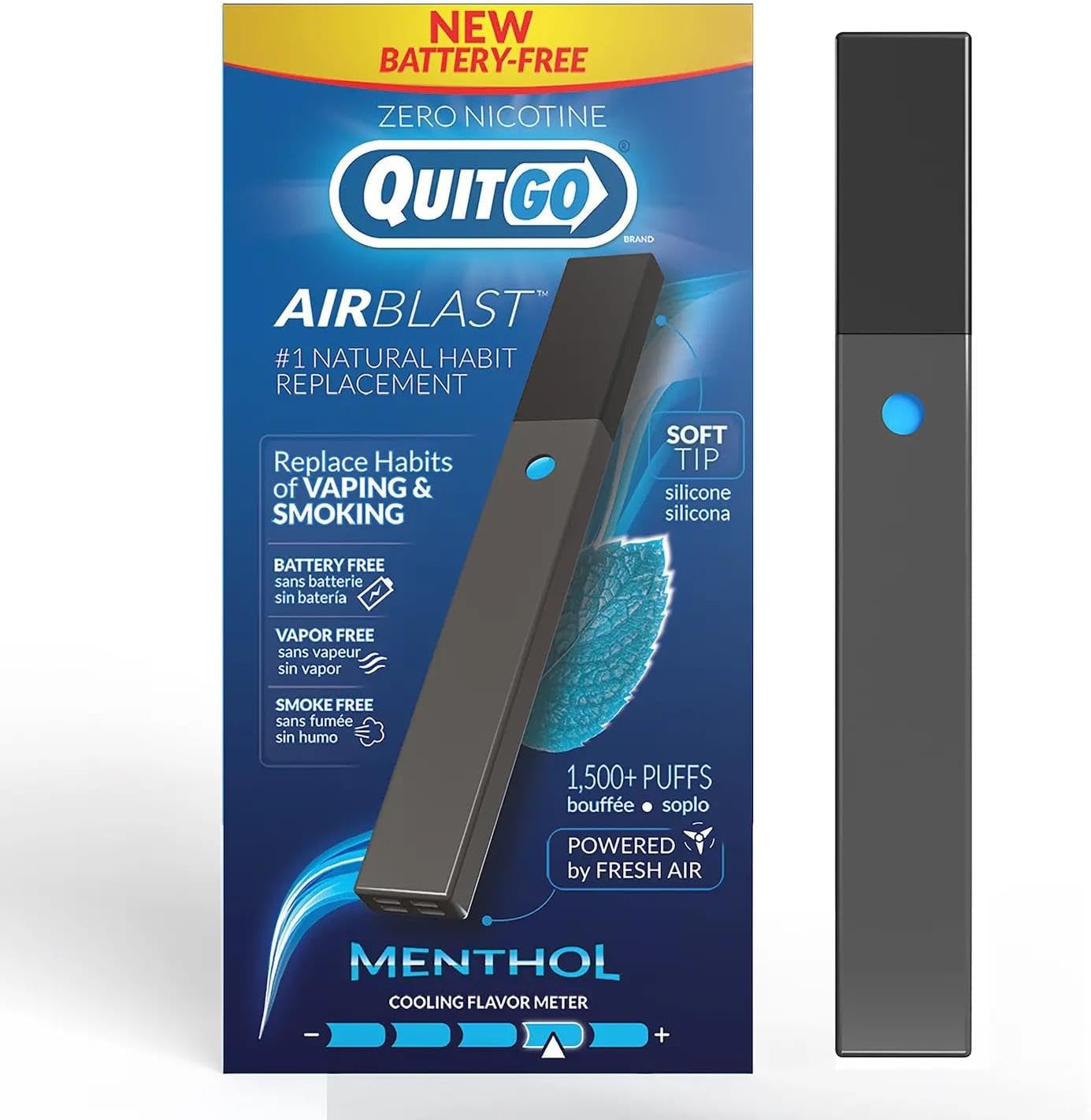 Stop Smoking, Smokeless with Soft Tip Chewable Mouth Grip for Maximum Relief, Oral Fixation Support, Clinically Studied, Oxygen Quit Smoking Aid (Menthol, 1 Pack) - Image 1