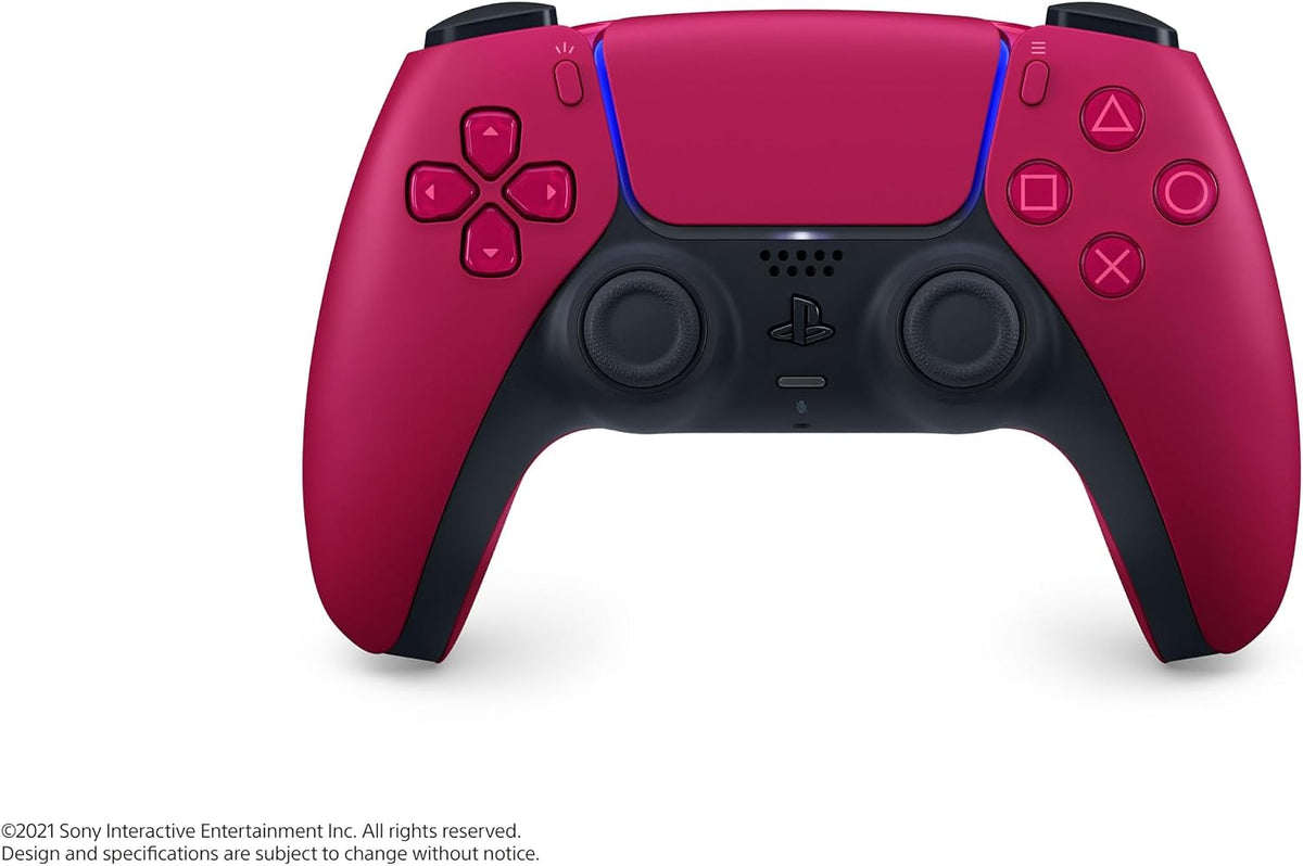 PlayStation DualSense wireless controller cosmic red angled perspective view