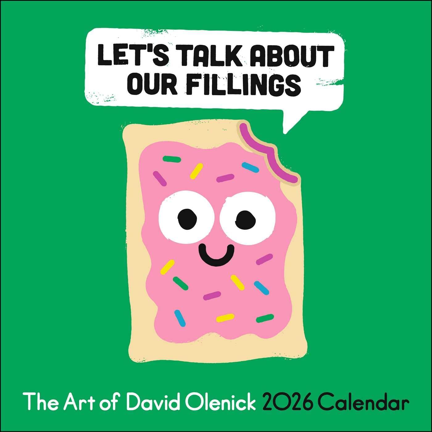 The Art of David Olenick 2026 Wall Calendar: Let's Talk About Our Fillings - Image 1