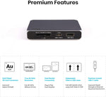 CalDigit 8-port hub connected to a laptop setup