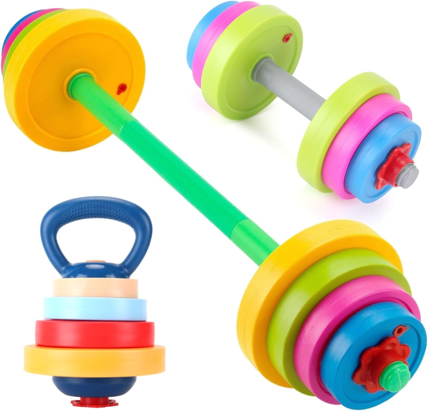 Liberty Imports kids 3-in-1 adjustable weight set front view