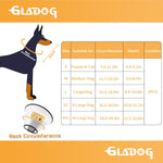 Gladog plastic E-collar for dogs after surgery with hook and loop closure.