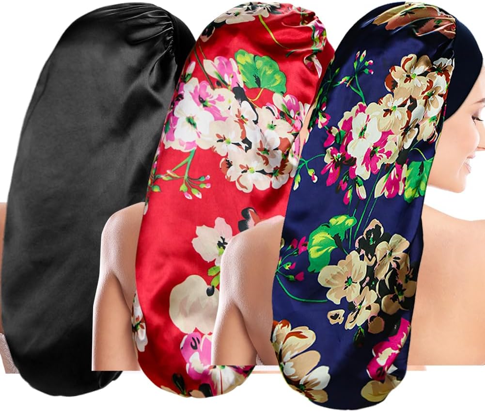 Oumrote 3 pieces sleep bonnet package set