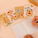 Geluode cartoon capybara pocket notebook front view showing cute pastel animal illustrations.