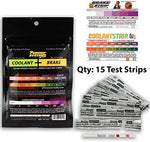 Foil wrapped automotive fluid diagnostic strips for copper corrosion testing