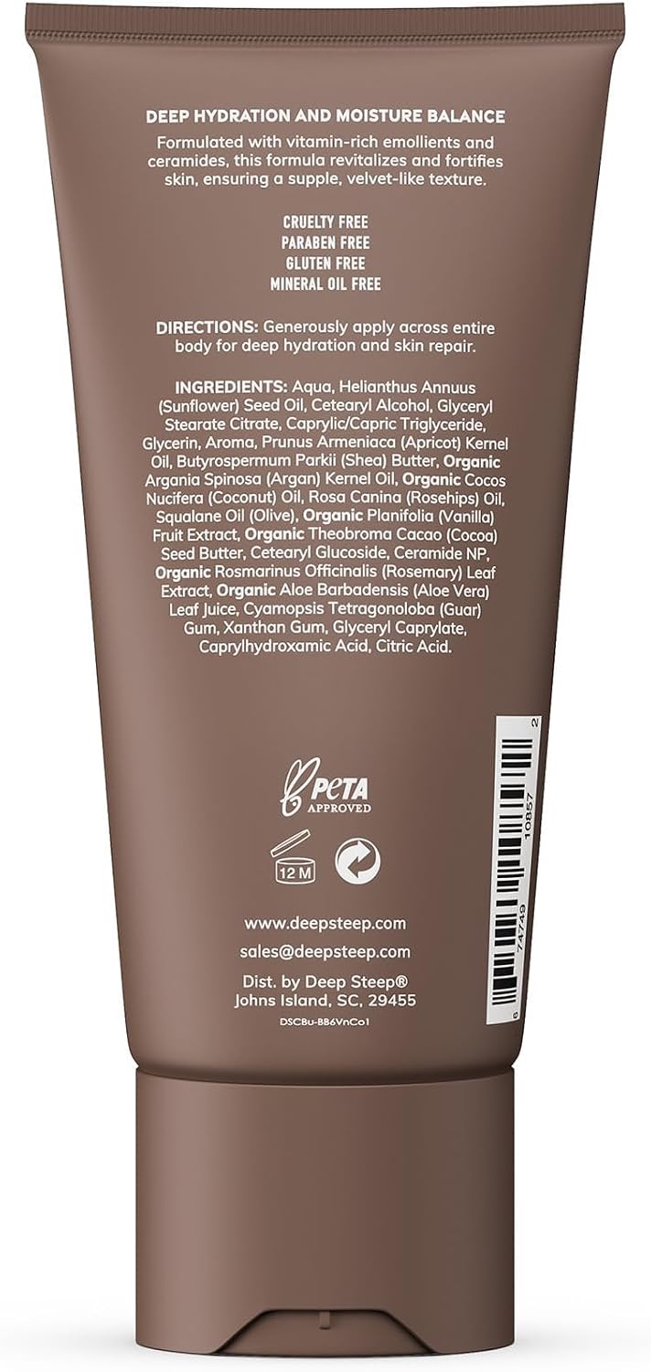 Deep Steep body butter squeeze tube packaging design