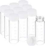 PATIKIL 10pcs 5ml Small Brown Glass Vials with White Screw Cap, Borosilicate Glass Graduated Sample Bottles for Solid Liquid Powder Storage - Image 9