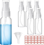 Zoizocp 50ml plastic spray bottles with fine mist atomizer and clear protective cap