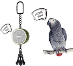 Colorday language learning bird toy close up of the metal play bell