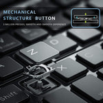 Geyes tri-folding wireless keyboard open flat view
