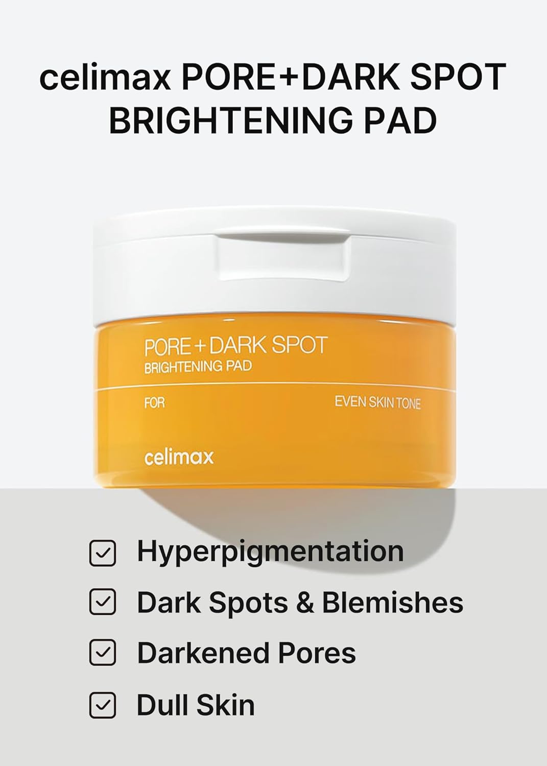 Celimax exfoliating peeling pads for enlarged pores and dark spots