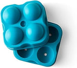 Blue Houdini ice cube tray top angle perspective