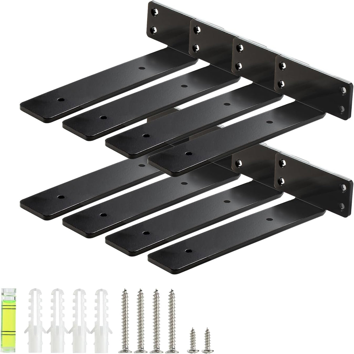 Complete package of HEART ART shelf brackets