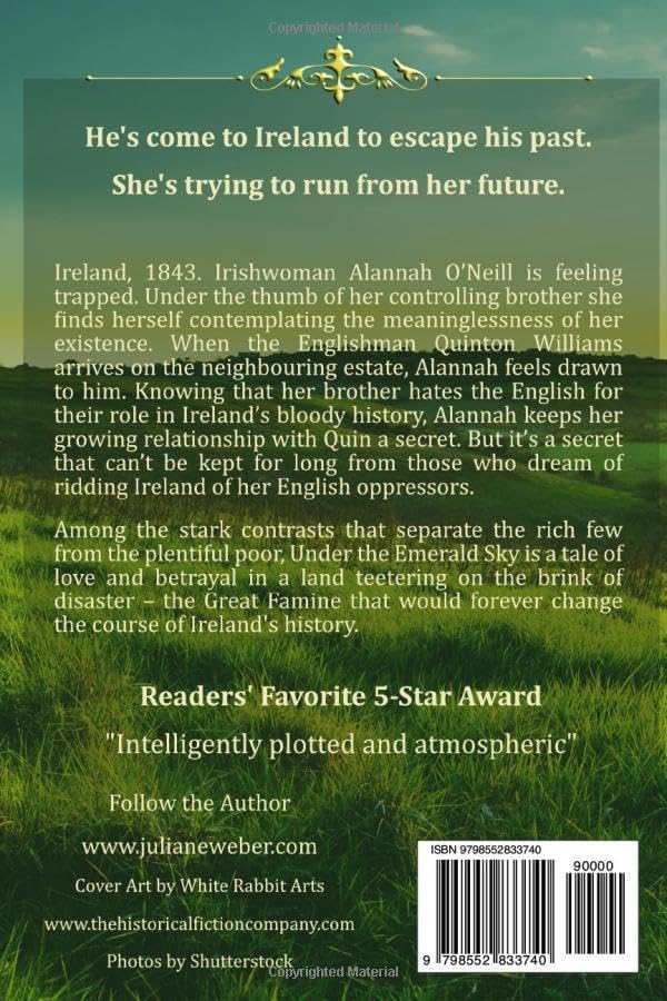 Under the Emerald Sky Irish Fortune Series book back cover details