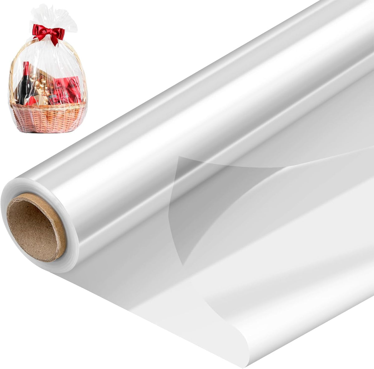 Mauproy clear cellophane wrap roll front view