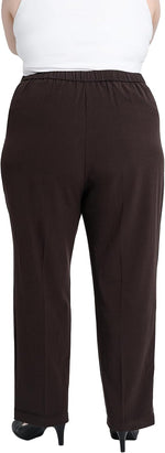Briggs New York brown dress pants elastic waistband detail