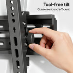 USX STAR TV mount package contents including spirit level