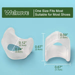 Welnove pinky toe spacers applied on foot