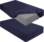 Fitted Sheet (Sheet Only) Compatible with Milliard Trifold Mattress Folding Mattress Fitted Microfiber Bedclothes for Camp Bunk Rvs Bed(Dark Gray,2 Pcs,Twin,6'') - Image 9