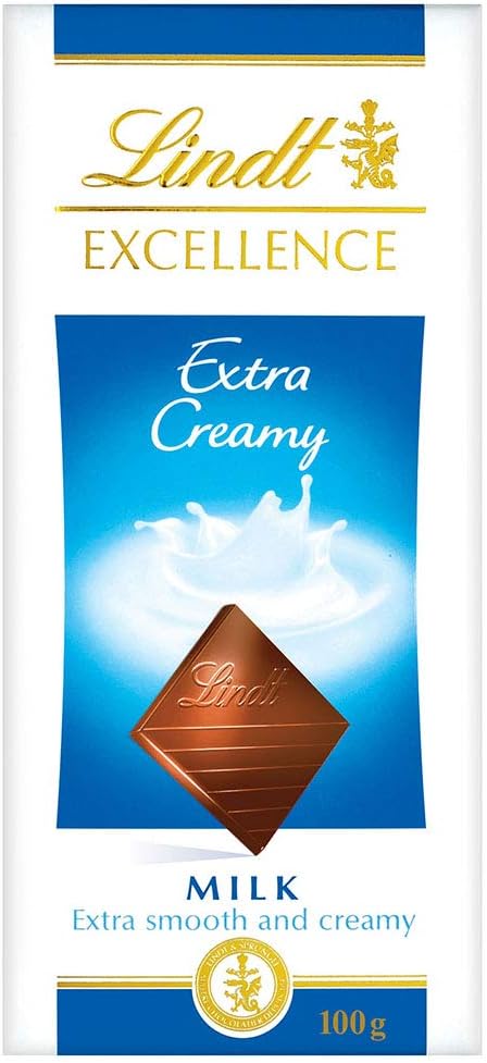 Lindt Excellence Extra Creamy Milk Chocolate, 2 X 100 G - Image 1