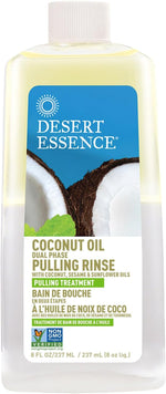 Desert Essence oral rinse ingredients and label details