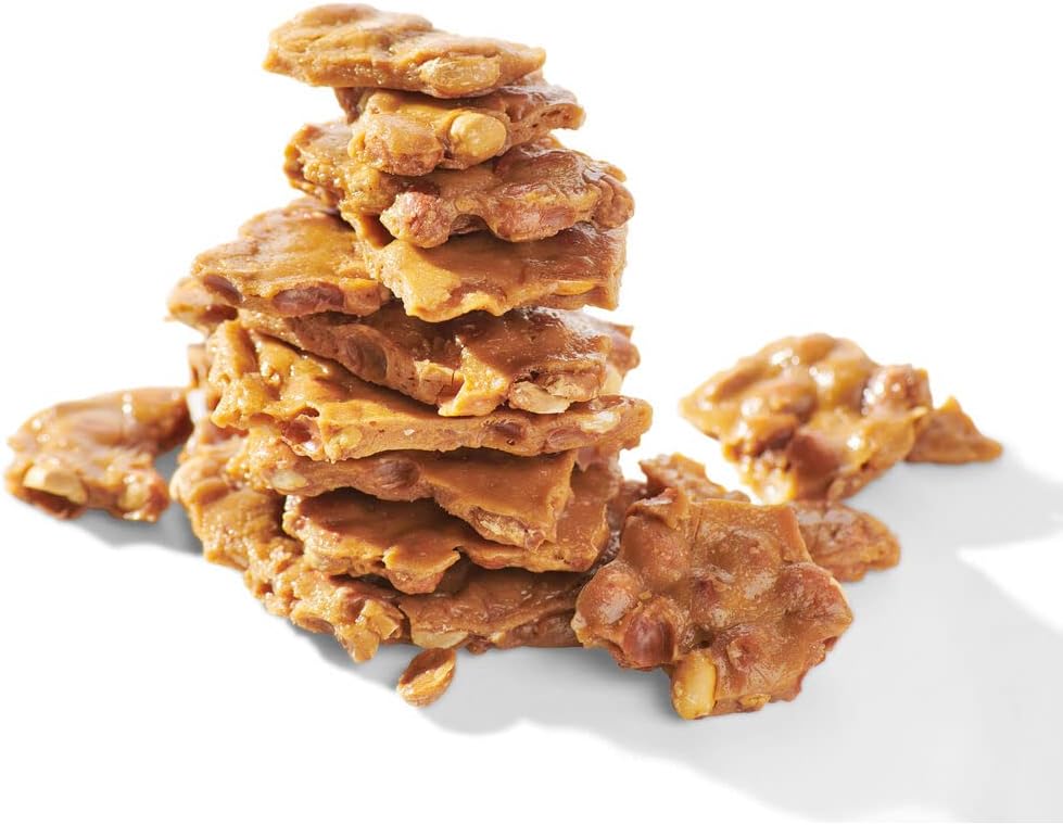 See's Candies gourmet peanut brittle box displaying the classic 1921 recipe logo