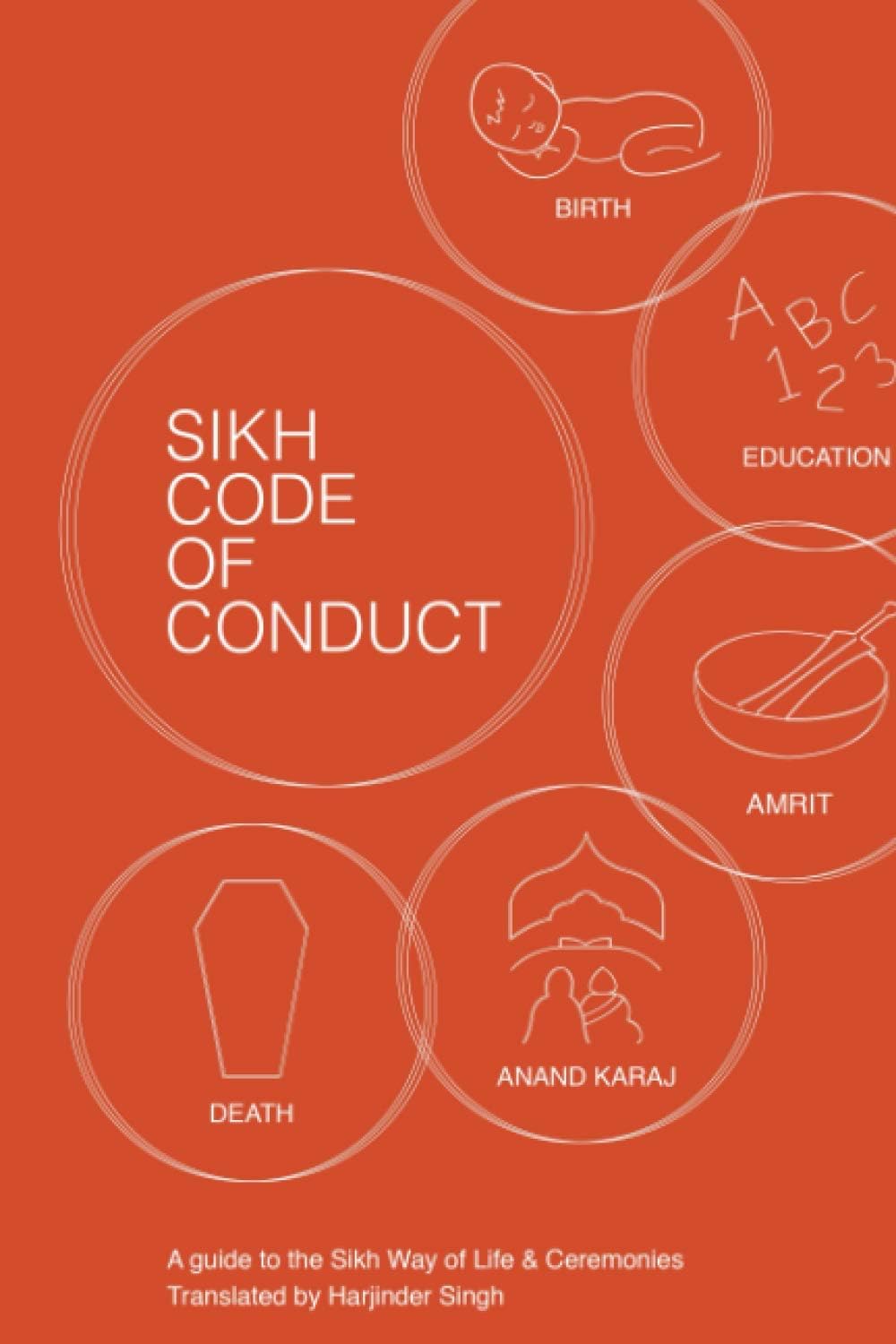 Harjinder Singh Sikh Code of Conduct front view paperback book