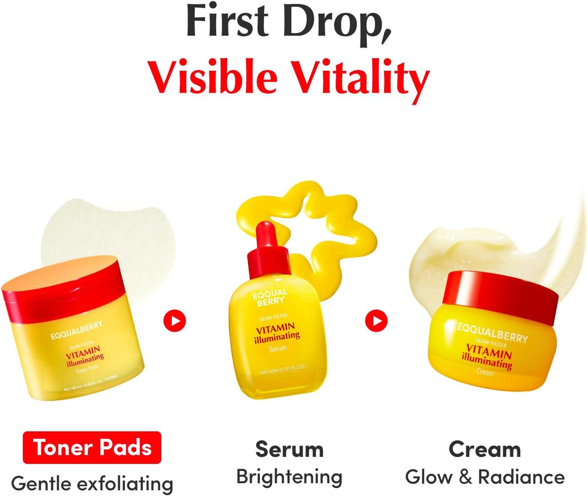 Lifestyle shot of Eqqualberry skincare routine essentials
