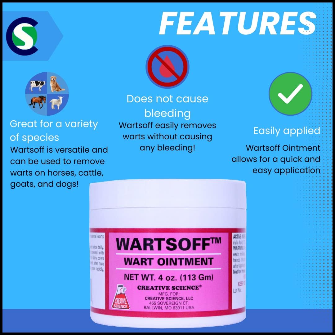 Detailed view of Creative Science Wartsoff label ingredients
