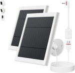 Paodekua 2 Pack 4W Solar Charger for Ring Spotlight & Stick Up Outdoor Cam, Black, High Efficiency, 10FT/3M Long Cable with USB-C to Ring Barrel Plug - Image 10