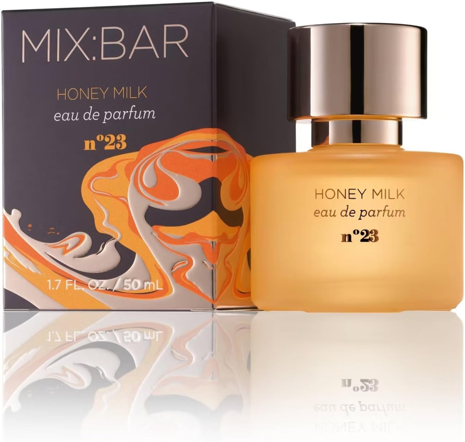 MIX:BAR Honey Milk perfume front view bottle with luxury fragrance spray.