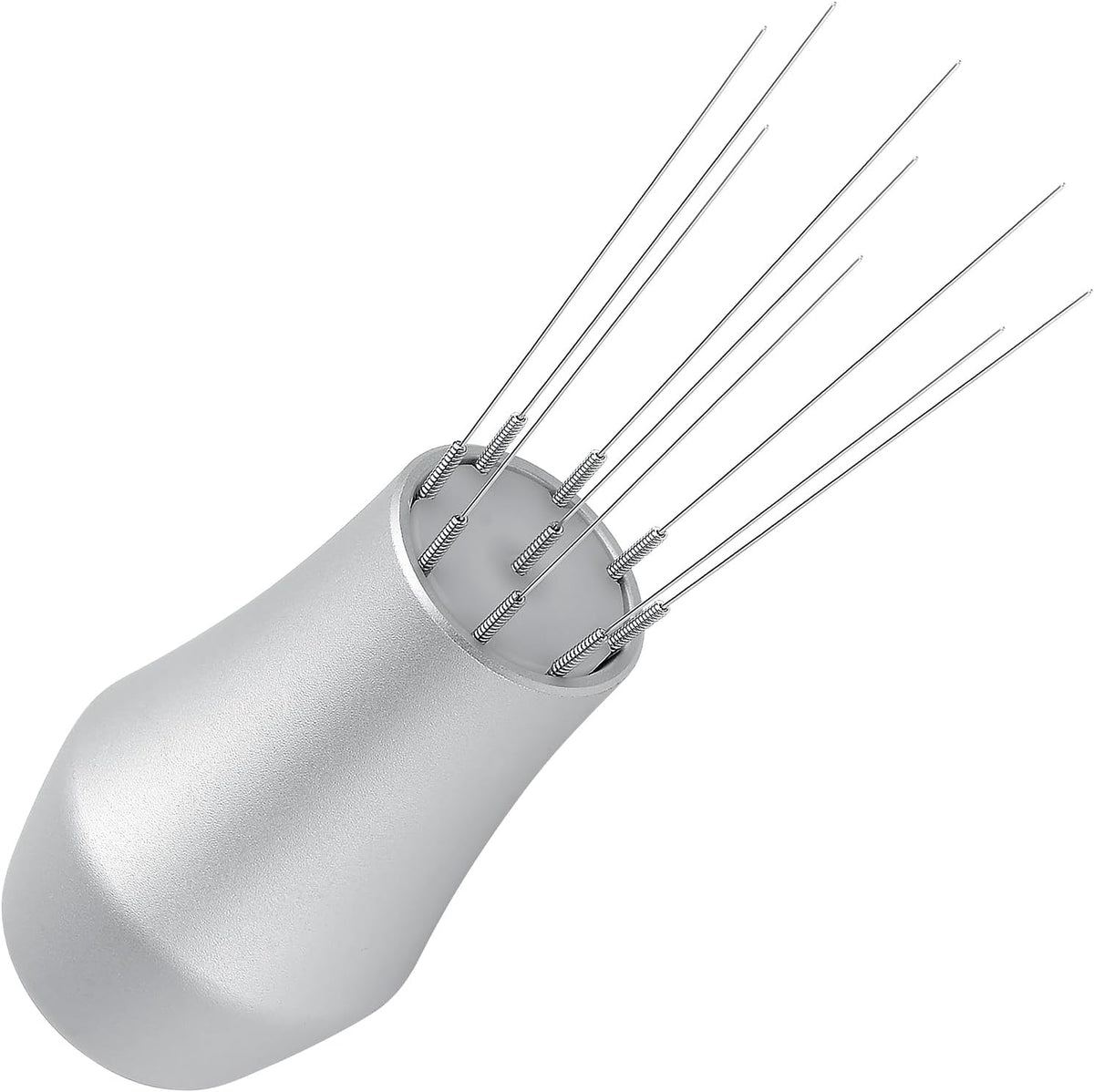 Normcore espresso puck prep tool overhead angle