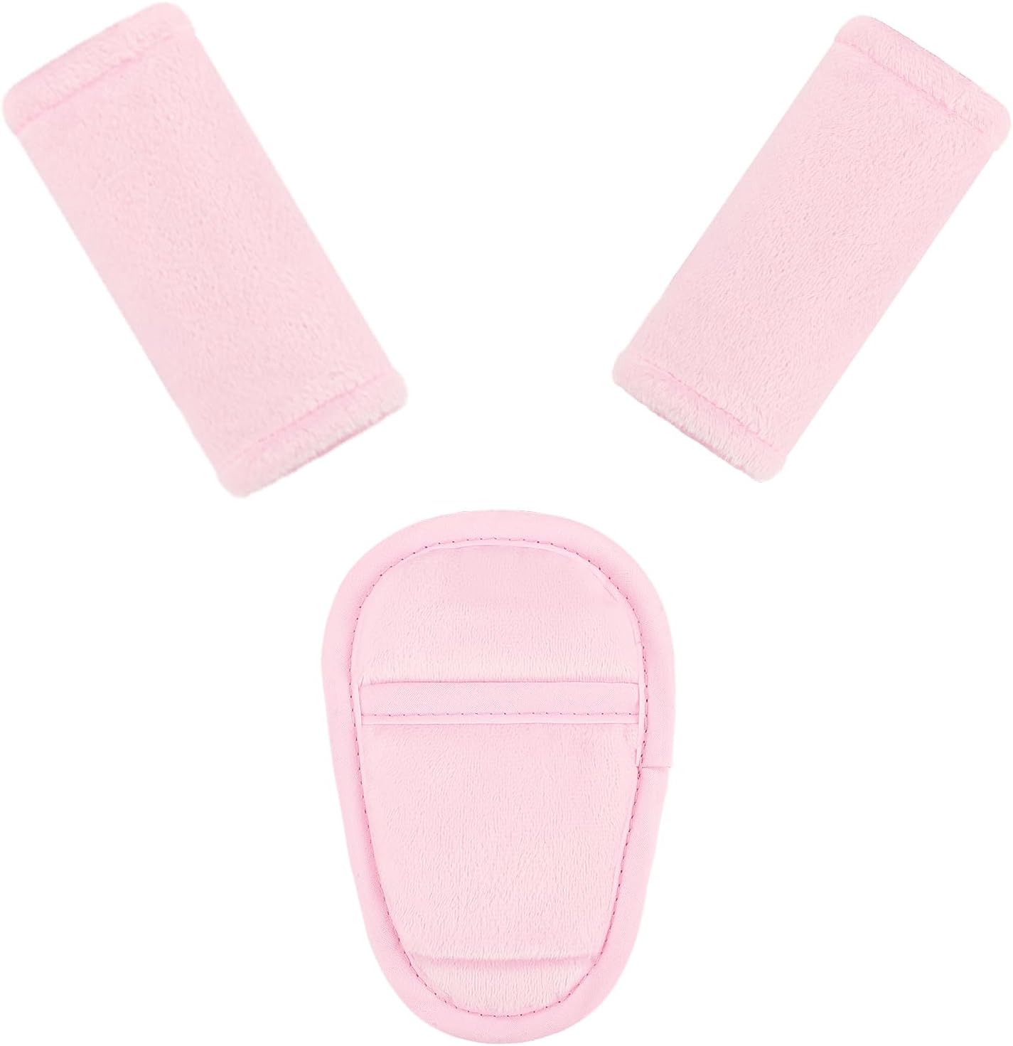 Swesen baby car seat strap covers pink front view